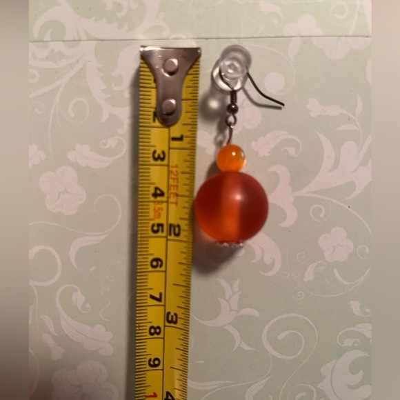 🧡Orange HANDMADE Necklace & Earrings 🧡 - Picture 6 of 6